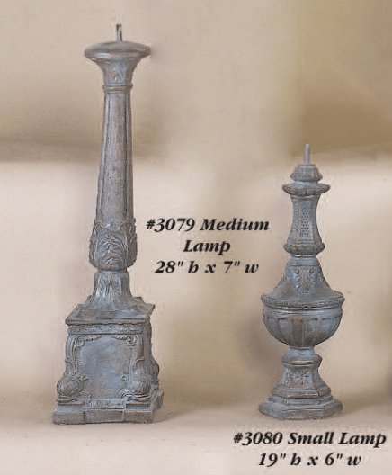 Lamp Cast Stone Outdoor Asian Collection Columns Tuscan 