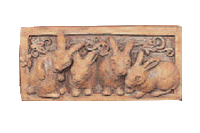 Thumbnail for Bunny Plaque Cast Stone Outdoor Asian Collection Wall Ornament Tuscan 