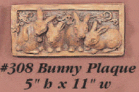 Thumbnail for Bunny Plaque Cast Stone Outdoor Asian Collection Wall Ornament Tuscan 