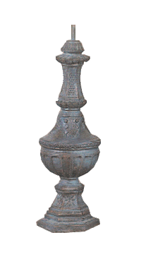 Thumbnail for Lamp Cast Stone Outdoor Asian Collection Columns Tuscan Small Natural (N) 
