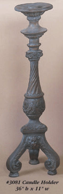 Candle Holder Cast Stone Outdoor Asian Collection Columns Tuscan 