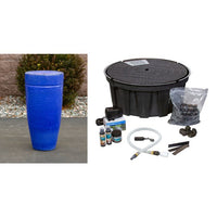 Thumbnail for Closed Top FNT3086 Ceramic Vase Complete Fountain Kit Vase Fountain Blue Thumb 