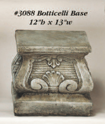Bottecelli Base Cast Stone Outdoor Asian Collection Columns Tuscan 