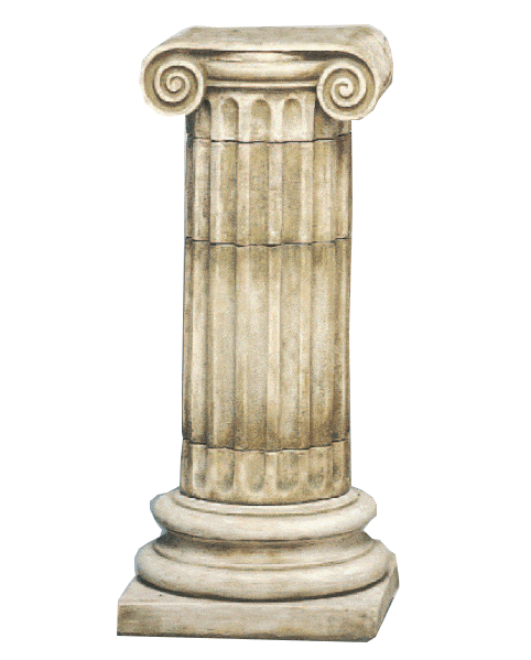 Ionic Cap with Fluted Section Cast Stone Outdoor Asian Collection Wall Ornament Tuscan 