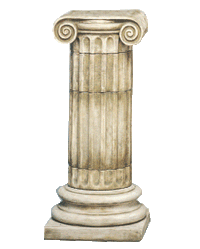 Thumbnail for Ionic Cap with Fluted Section Cast Stone Outdoor Asian Collection Wall Ornament Tuscan 