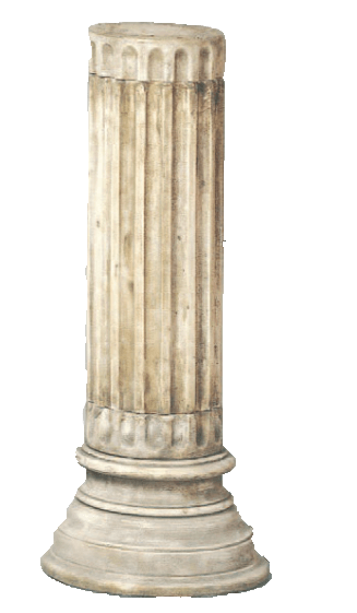 Fluted Cap with Fluted Section Cast Stone Outdoor Asian Collections Wall Ornament Tuscan 