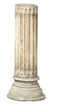 Thumbnail for Fluted Cap with Fluted Section Cast Stone Outdoor Asian Collections Wall Ornament Tuscan 