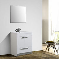 Thumbnail for Eviva Lugano 30″ Modern Bathroom Vanity w/ White Integrated Top Vanity Eviva 