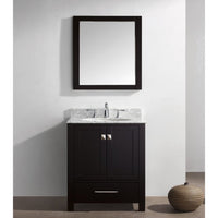 Thumbnail for Eviva Aberdeen 30 Transitional Espresso Vanity with White Carrera Countertop Vanity Eviva 