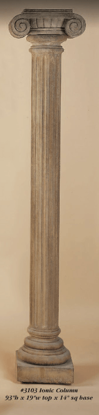 Thumbnail for Ionic Column Cast Stone Outdoor Asian Collection Columns Tuscan 