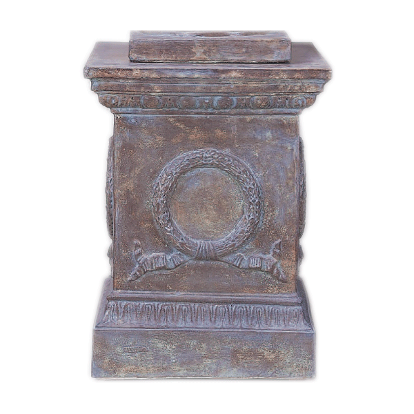Palazzo Pedestal Cast Stone Outdoor Garden Planter Planter Tuscan 