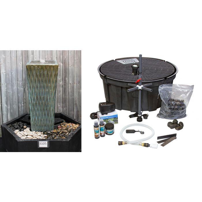 Luna FNT3105 Ceramic Vase Complete Fountain Kit Vase Fountain Blue Thumb 
