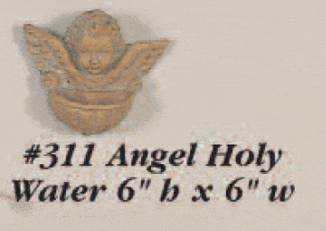 Angel Holy Water Cast Stone Outdoor Asian Collection Wall Ornament Tuscan 