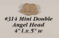 Thumbnail for Mini Double Angel Head Cast Stone Outdoor Asian Collection Wall Ornament Tuscan 