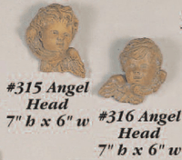 Thumbnail for Angel Head Cast Stone Outdoor Asian Collection Wall Ornament Tuscan 