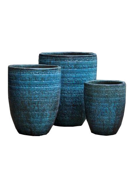 Campania International Glazed Terra Cotta Sari Planter Urn/Planter Campania International 