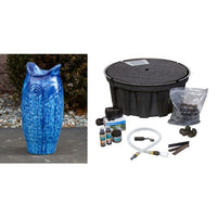Thumbnail for Closed Top FNT3164 Ceramic Vase Complete Fountain Kit Vase Fountain Blue Thumb 