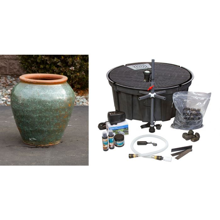 Oil Jar FNT3194 Ceramic Vase Complete Fountain Kit Vase Fountain Blue Thumb 