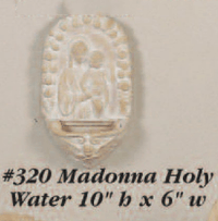 Thumbnail for Madonna Holy Water Cast Stone Outdoor Asian Collection Wall Ornament Tuscan 
