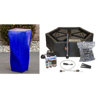 Thumbnail for Closed Top FNT3210 Ceramic Vase Complete Fountain Kit Vase Fountain Blue Thumb 