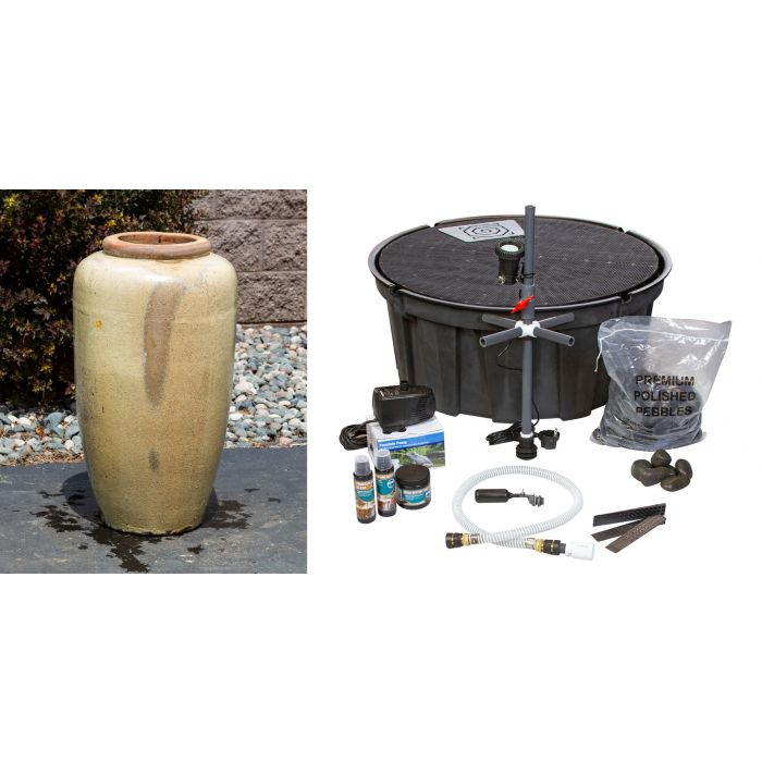 Oil Jar FNT3224 Ceramic Vase Complete Fountain Kit Vase Fountain Blue Thumb 