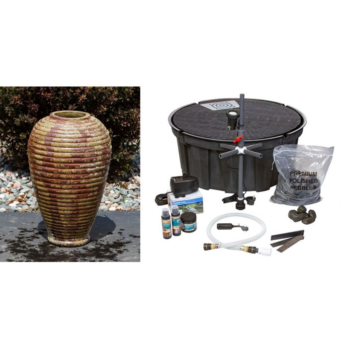 Genova FNT3233 Ceramic Vase Complete Fountain Kit Vase Fountain Blue Thumb 