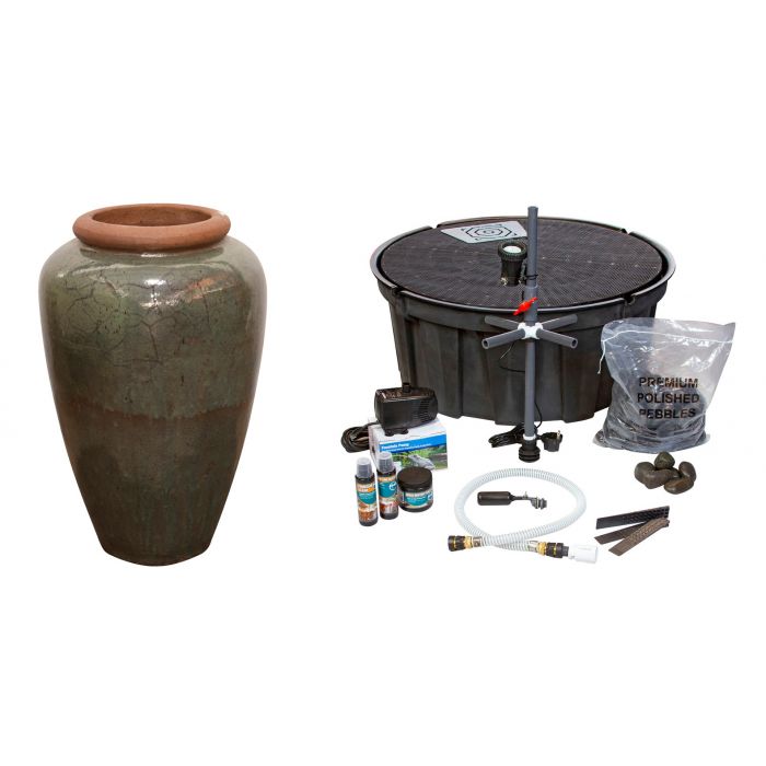 Oil Jar FNT3251 Ceramic Vase Complete Fountain Kit Vase Fountain Blue Thumb 