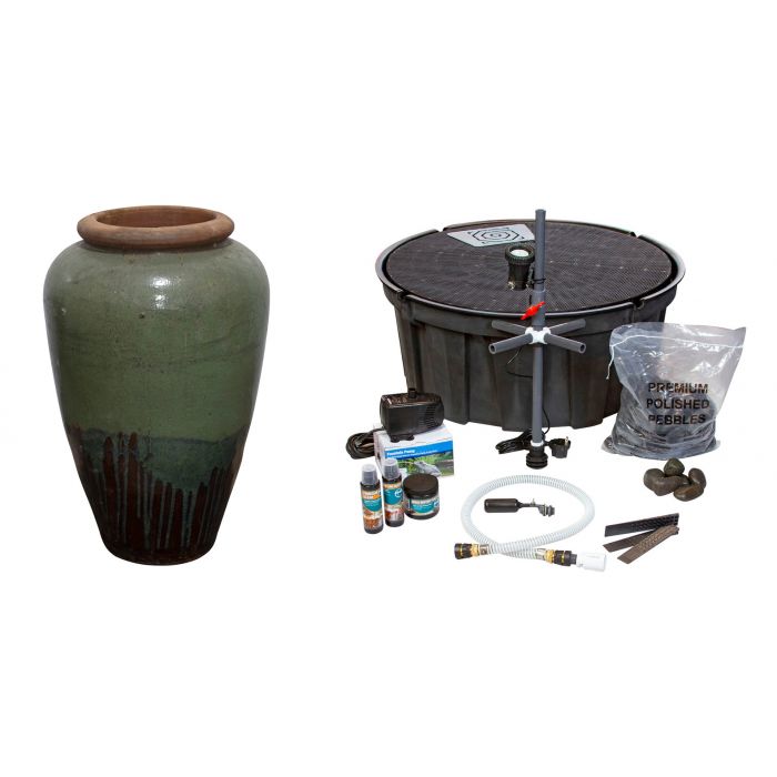 Oil Jar FNT3254 Ceramic Vase Complete Fountain Kit Vase Fountain Blue Thumb 