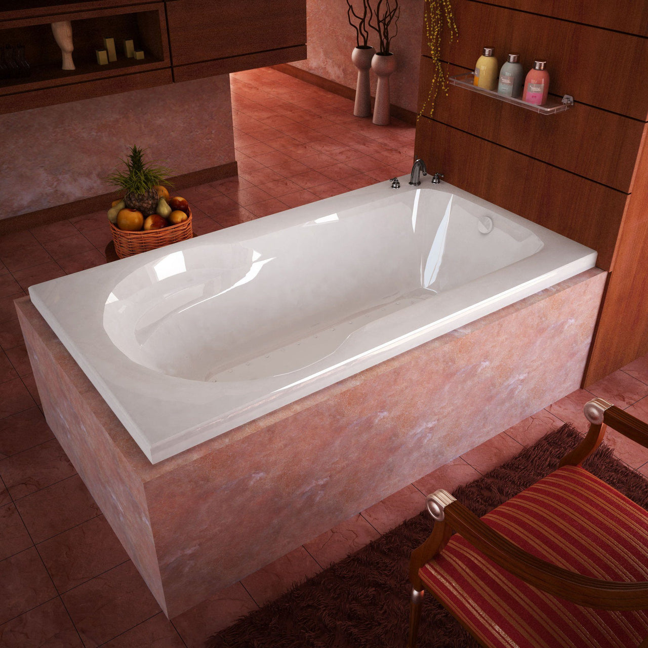 Atlantis Whirlpools 3260ZAL Zepher 32 x 60 Rectangular Air Jetted Bathtub Whirlpool Bathtub Atlantis 