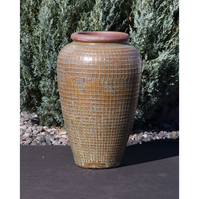 Tuscany FNT3285 Ceramic Triple Vase Complete Fountain Kit Vase Fountain Blue Thumb 