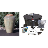 Thumbnail for Tuscany FNT3288 Ceramic Triple Vase Complete Fountain Kit Vase Fountain Blue Thumb 