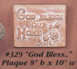 God Bless Plaque Cast Stone Outdoor Asian Collection Wall Ornament Tuscan 