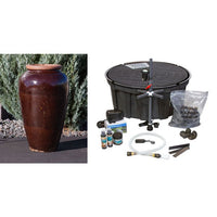 Thumbnail for Tuscany FNT3307 Ceramic Triple Vase Complete Fountain Kit Vase Fountain Blue Thumb 