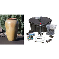 Thumbnail for Tuscany FNT3312 Ceramic Triple Vase Complete Fountain Kit Vase Fountain Blue Thumb 