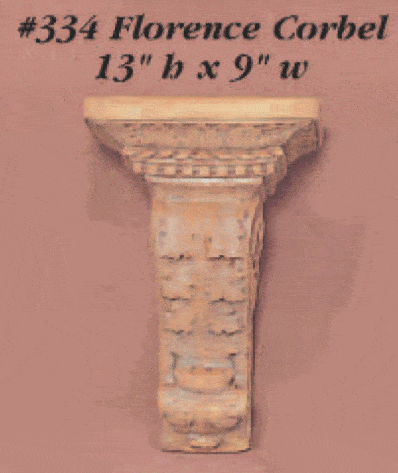 Florence Corbel Cast Stone Outdoor Asian Collection Wall Ornament Tuscan 