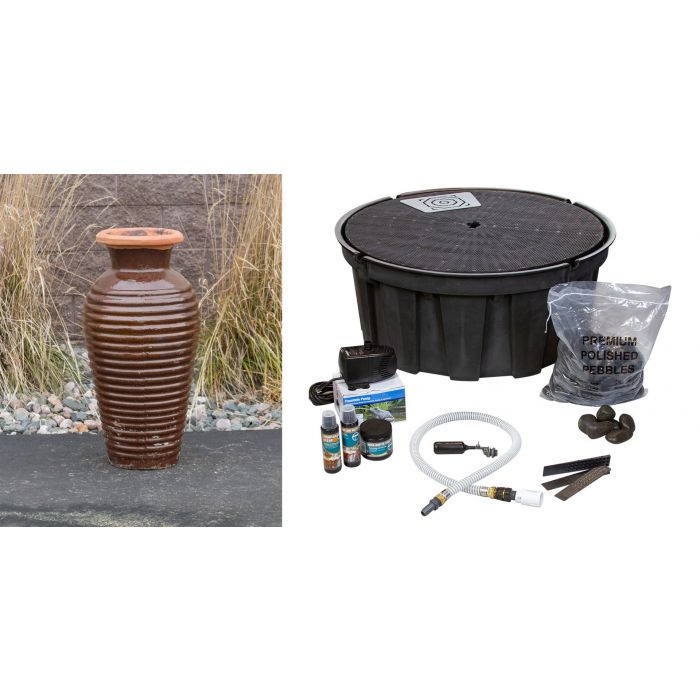 Milano FNT3349 Ceramic Vase Complete Fountain Kit Vase Fountain Blue Thumb 