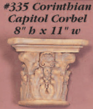 Corinthian Capitol Corbel Cast Stone Outdoor Asian Collection Wall Ornament Tuscan 