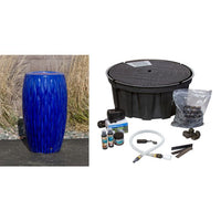 Thumbnail for Closed Top FNT3353 Ceramic Vase Complete Fountain Kit Vase Fountain Blue Thumb 