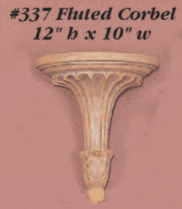 Fluted Corbel Cast Stone Outdoor Asian Collection Wall Ornament Tuscan 