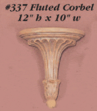 Thumbnail for Fluted Corbel Cast Stone Outdoor Asian Collection Wall Ornament Tuscan 