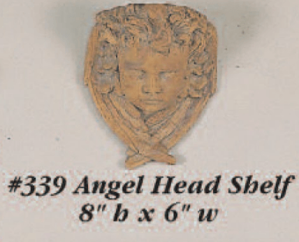 Angel Head Shelf Cast Stone Outdoor Asian Collection Wall Ornament Tuscan 