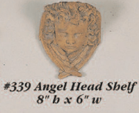 Thumbnail for Angel Head Shelf Cast Stone Outdoor Asian Collection Wall Ornament Tuscan 