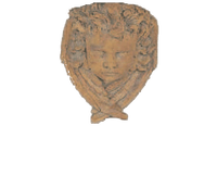 Thumbnail for Angel Head Shelf Cast Stone Outdoor Asian Collection Wall Ornament Tuscan 
