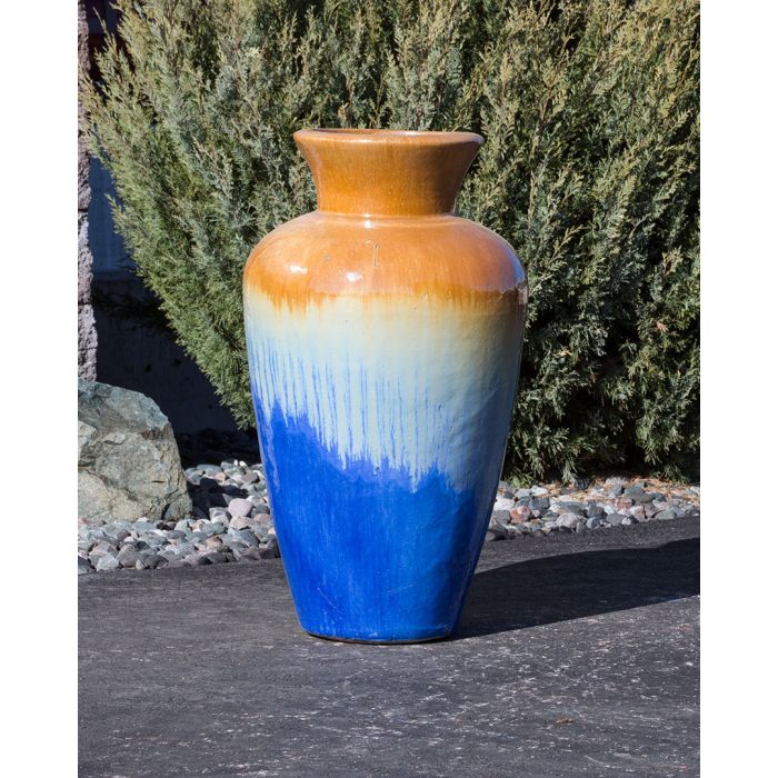 Oil Jar FNT3391 Ceramic Vase Complete Fountain Kit Vase Fountain Blue Thumb 