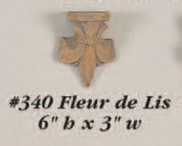 Thumbnail for Fleur De Lis Mini Shelf Cast Stone Outdoor Asian Collection Wall Ornament Tuscan 