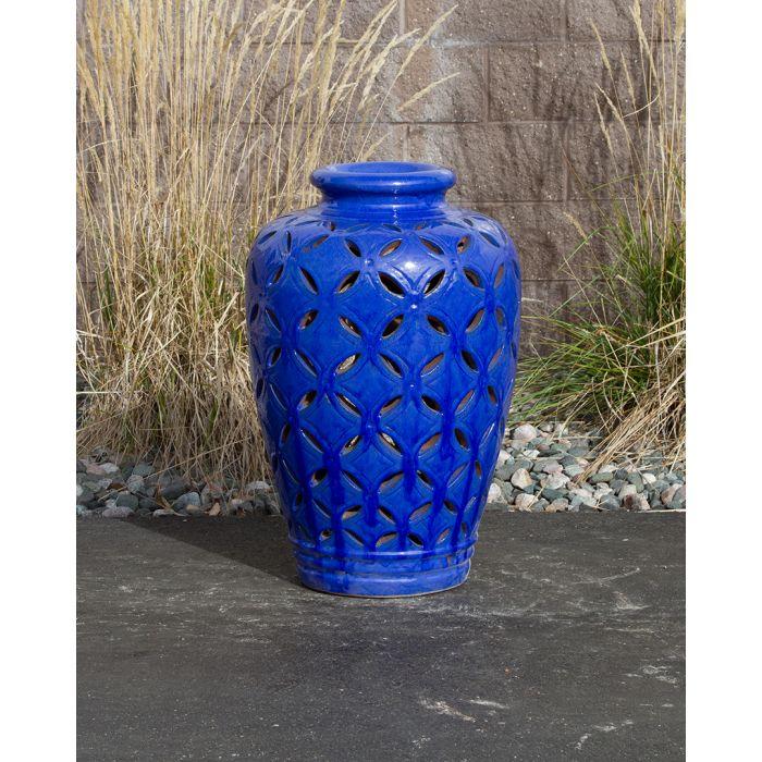 Closed Top FNT3415 Ceramic Vase Complete Fountain Kit Vase Fountain Blue Thumb 