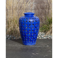 Thumbnail for Closed Top FNT3415 Ceramic Vase Complete Fountain Kit Vase Fountain Blue Thumb 