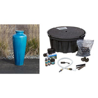Thumbnail for Closed Top FNT3425 Ceramic Vase Complete Fountain Kit Vase Fountain Blue Thumb 