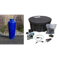Thumbnail for Closed Top FNT3426 Ceramic Vase Complete Fountain Kit Vase Fountain Blue Thumb 