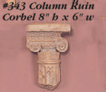 Column Ruin Corbel Cast Stone Outdoor Asian Collection Wall Ornament Tuscan 